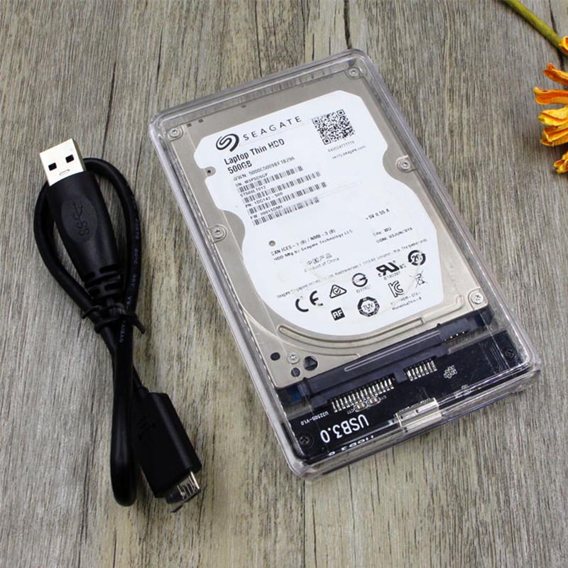 

Прозрачный 2,5-дюймовый USB 3.0 внешний жесткий диск Корпус случае SATA HDD