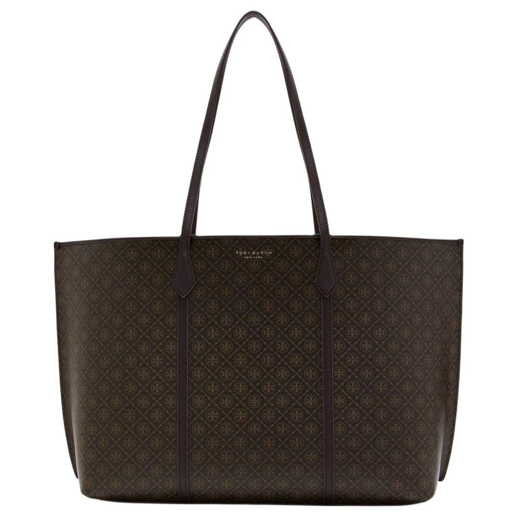 Tory Burch Perry Snap Fastening Detachable Zipper Small Bag Women Tote Bag Black Brown 174237-200