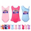 4915 Kids Girls Sajaboys Rumi Mira Zoey Print Swimsuit Swimming One-piece Bodysuit Swimwear