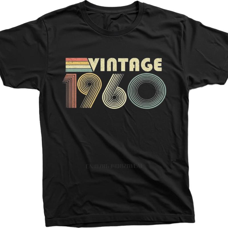 Fashion summer Men t shirt Vintage 1960 Retro Design Pattern Short Sleeve Adult O Neck Tee shirt men cotton tshirt fashion tops