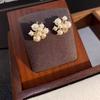 2025 Retro French Pearl & Floral Stud Earrings - High-End Light Luxury Ear Jewelry for Women