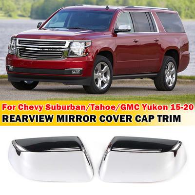 For Chevy Tahoe Suburban GMC Yukon XL 2015- Car Replace Rearview Side Mirror Cover Wing Cap Exterior Case Trim Accessories