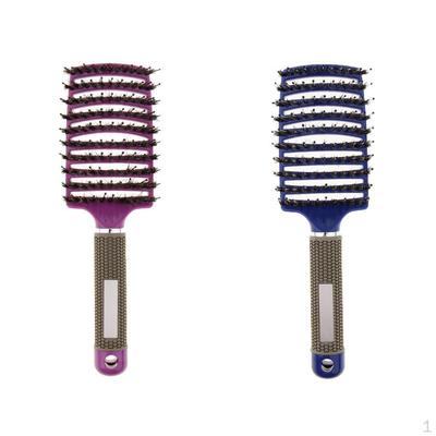 2 Pieces Brush - Curved, Vented Detangling Hair for Women Long, Thick, Thin, Curly & Tangled