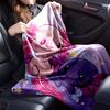 Axolotl Friends In Space Blanket Flannel Blanket for bed, sofa, Camping, Hiking, Picnic Essentials, gift for family Fan gifts