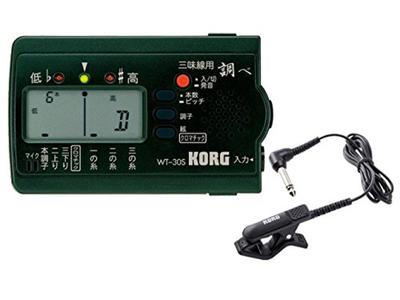 KORG Shamisen Tuner Contact Microphone Set WT-30S + CM-300-BK