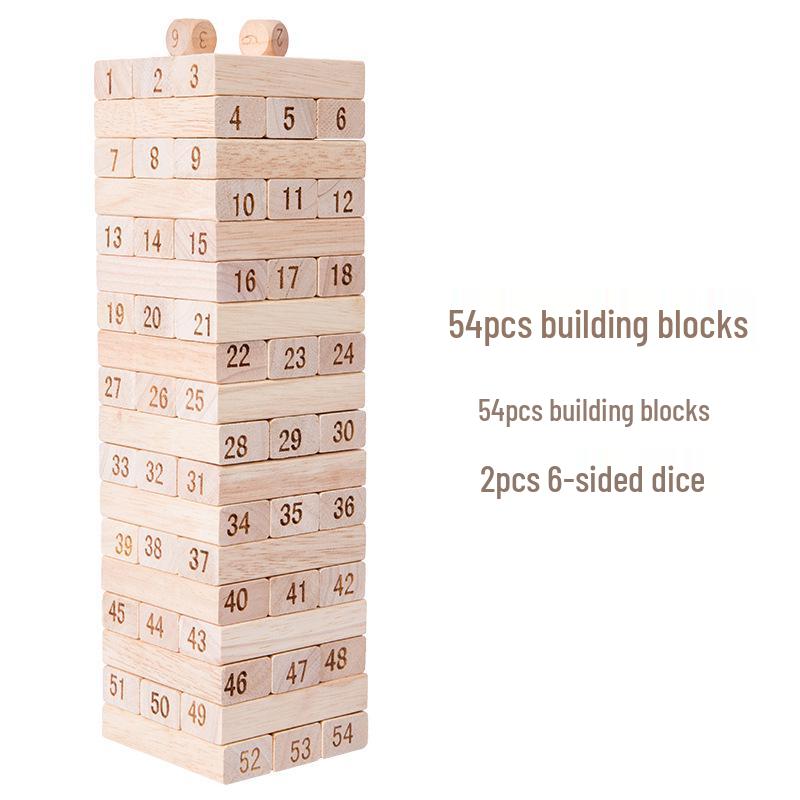 Educational Wooden Stacking Blocks: Ages 4-6, Parent-Child Development Toy
