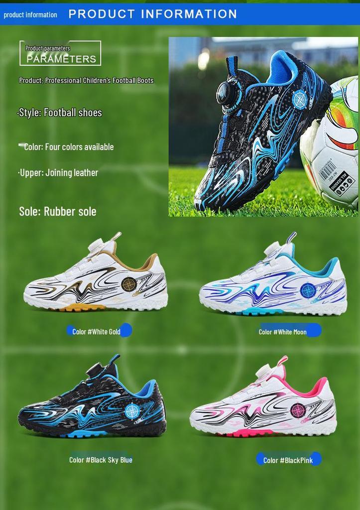 New Arrival Children's Low-Top Football Shoes with Long & Short Spikes for Teen Training & Competition