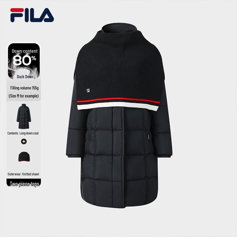 

FILA Women s Casual Two-Piece Down Jacket with Shawl XS