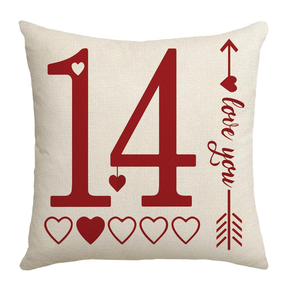 Leinen Party Zuhause Sofakissen Kissenbezug Valentinstag Kreativ Romantische Date Dekoration Kissen