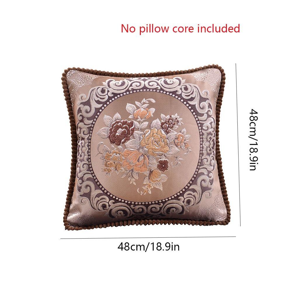 Retro Decorative Jacquard Pillow Case Europe Style Throw Pillow Case Cushion Cover Sofa Decor