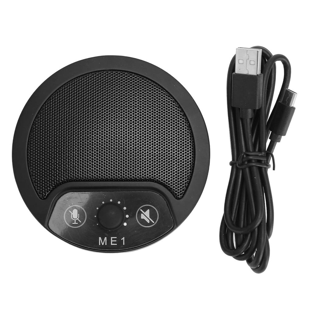 USB Conference Microphone Professional 360 Degree Omnidirectional Plug and Play Mute Condenser