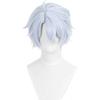 Cosplay Wig Halloween Party Anime Short Gray Blue Heat Resistant Synthtic Hair Wigs + Wig Cap