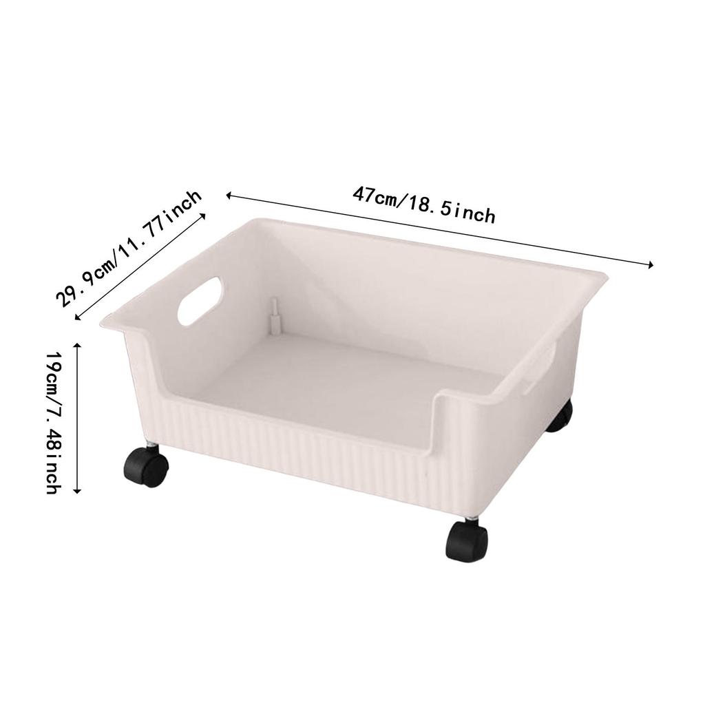 Storage Box Organizer Toy Storage Bin with Removable Wheels Multifunctional
