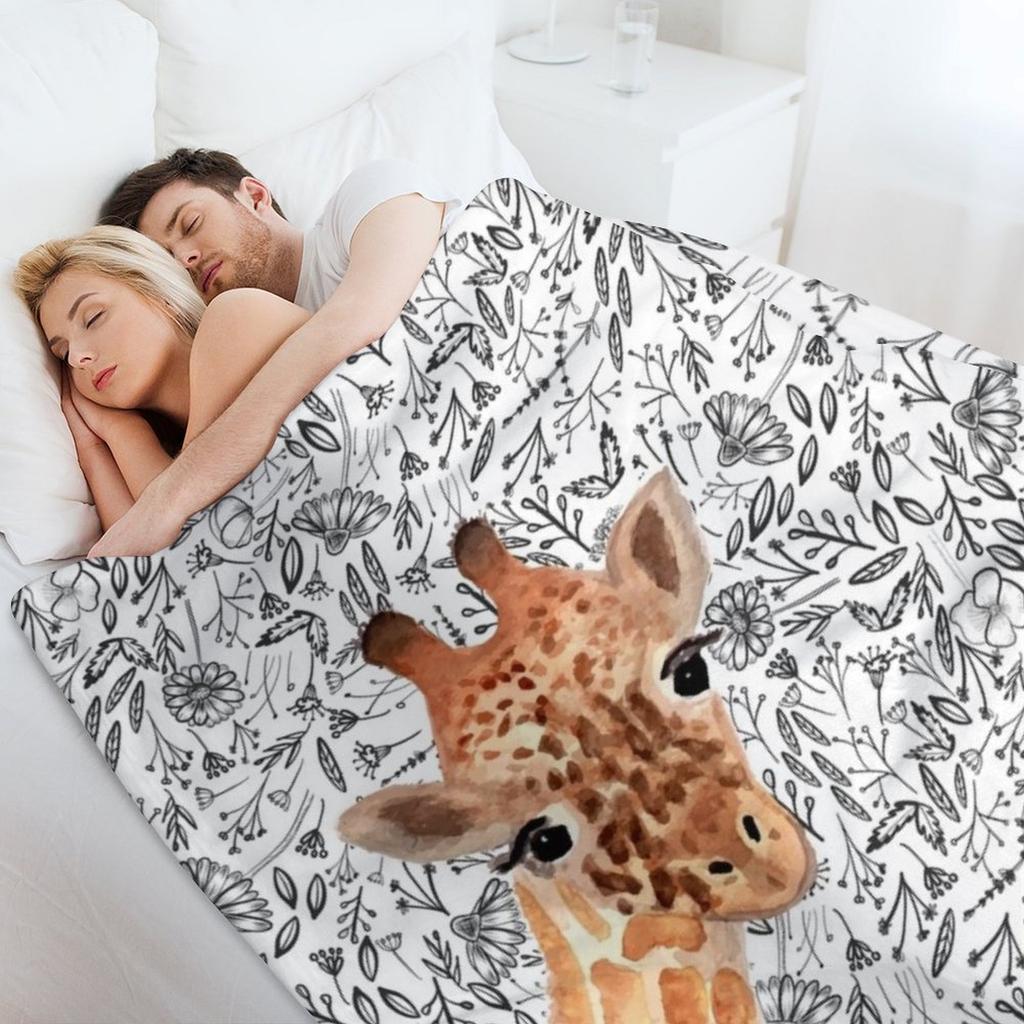 Aquarell Giraffe Überwurfdecke Polar Sofa Quilt Weihnachtsgeschenke Benutzerdefinierte Decken