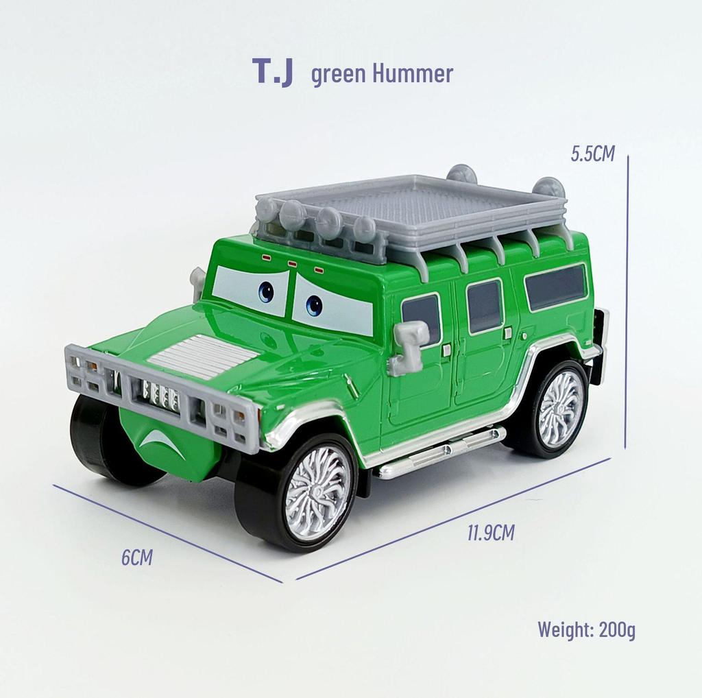 Green Hummer Off-Road Alloy Model Toy for Children's Collection