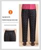 Grandma's Warm Cotton Fleece Pants: Cozy, Loose-Fitting Floral Design for Middle-Aged and Elderly, Ideal for Autumn and Winter Wear.