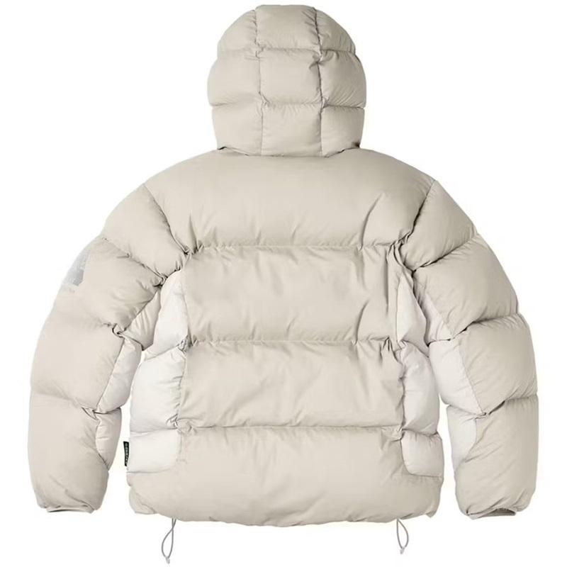 Winter Unisex Padded Jacket Thick Cotton Coat Color Block Fashion Loose Fit Warm Outerwear Couples Winter Jacket