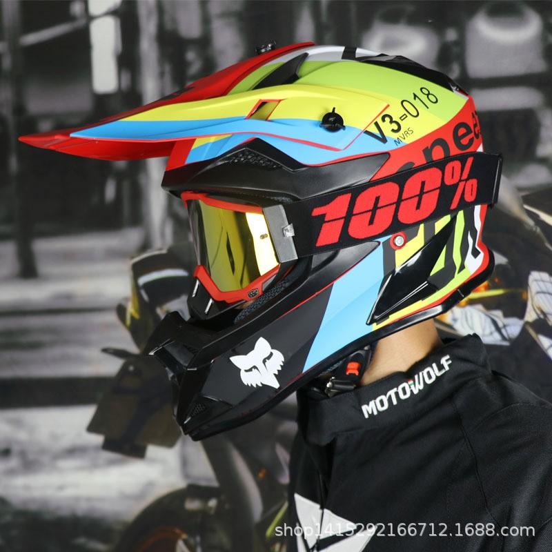 Full Face Off-Road Helmet ATV Dirt Bike Mountain Downhill Racing ABS Safety Gear
