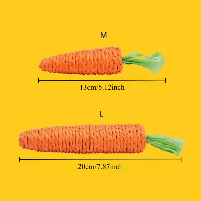 

1pc Paper Rope Carrot Cat Toys Sound Cat Fun Interactive Kitten Plaything Teething Toy Anti-bite Cat Scratch Board Pet Supplies M лосось розовый