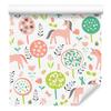 Wallpaper Colorful Unicorns and Plants for Living Room and Bedroom 50x1000