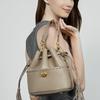 Women's bag first-layer cowhide handbag new leather fringed bag high-end drawstring design shoulder messenger bag