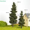 Model Pine Tree Set - 14cm/21cm Artificial Trees for Diorama, Railroad Layout & Architectural Models