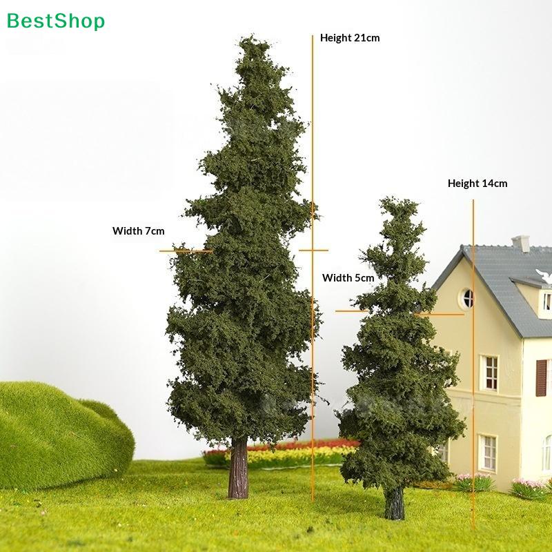 Model Pine Tree Set - 14cm/21cm Artificial Trees for Diorama, Railroad Layout & Architectural Models