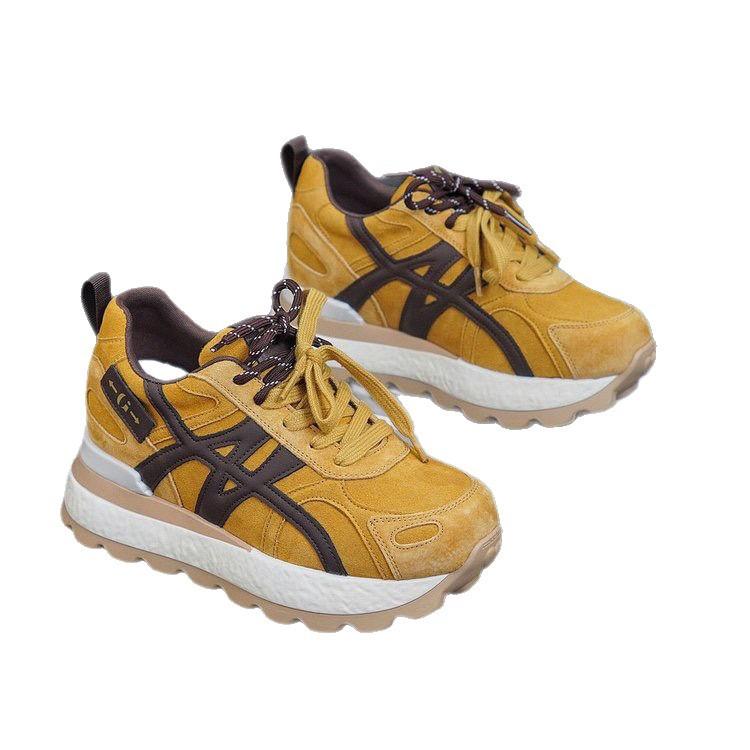 Thick-soled breathable mesh Forrest Gump shoes women's autumn new sports and leisure versatile sports board shoes women