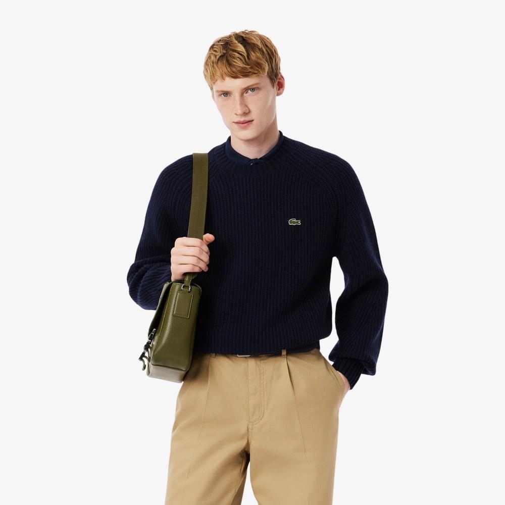 Lacoste Men's Ribbed Crew Neck Sweater AH3142-55N166