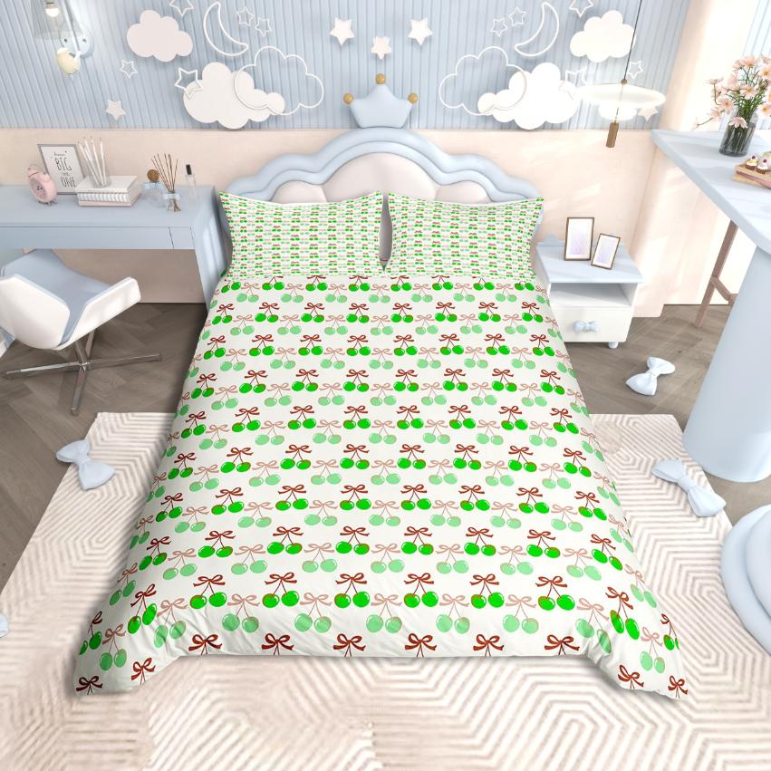 

Comforter Homewish Strawberry Berry Bow Kawaii Bowknot For Girls Bedding Setdreamy Princess Decor Comforter (quilt)-EU Single(135*200cm)3pcs