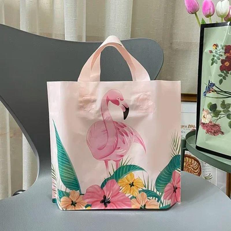 50 stücke Hochwertige Dicke Handtasche Bekleidungsgeschäft Geschenkladen Kunststoff druck Verpackungsbeutel Mode Langlebige Tragbare Einkaufstasche