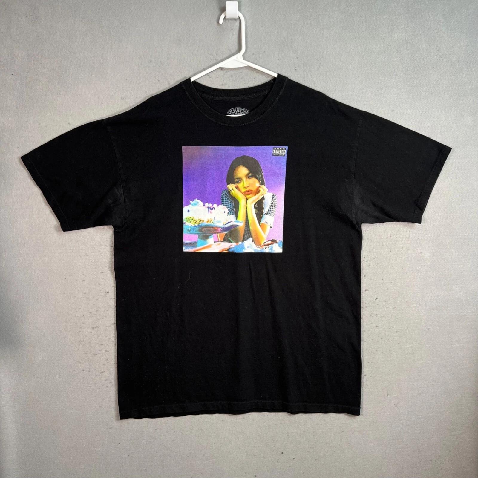 Olivia Rodrigo Sour Album Promo T-Shirt Adult XL Black Cotton Mens 4XL