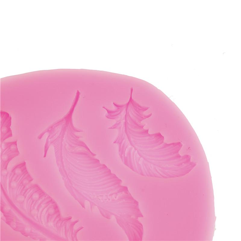 Feather Silicone Fondant Mold Cake Decorating Tools Chocolate Gumpaste Mould