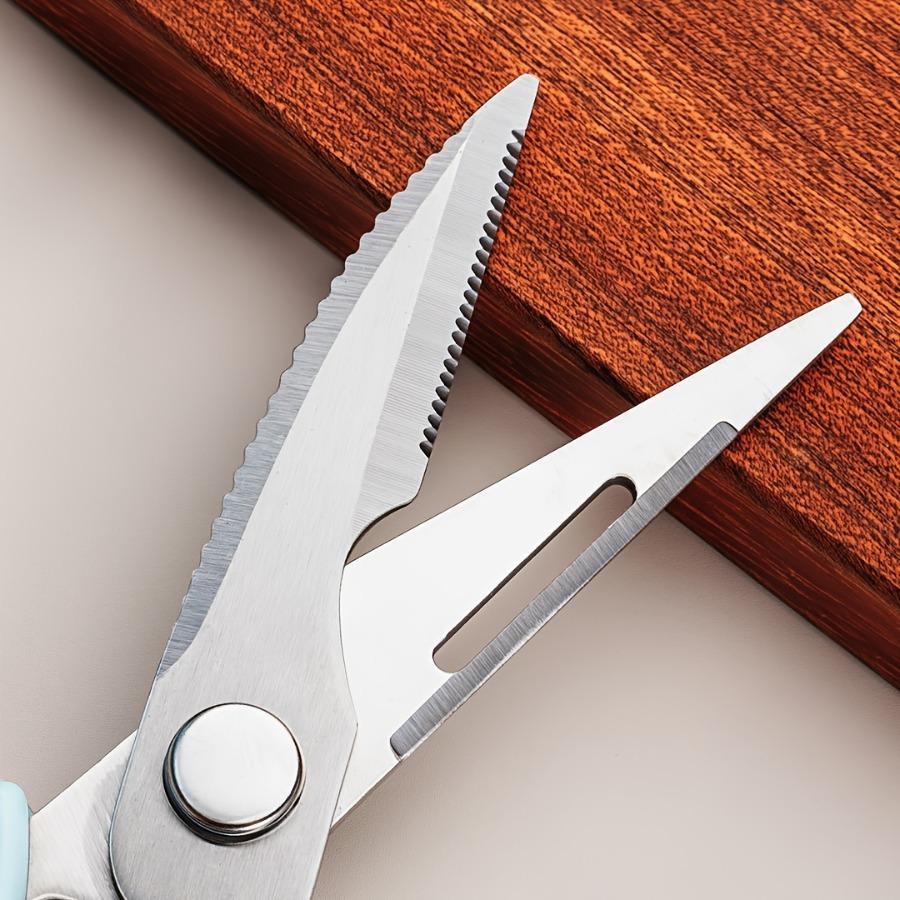 Multi-functional Kitchen Shears with Magnetic Holder - Sticks To Fridge Surfaces, Ultra-Sharp Stainless Steel Poultry Scissors for Cutting Chicken