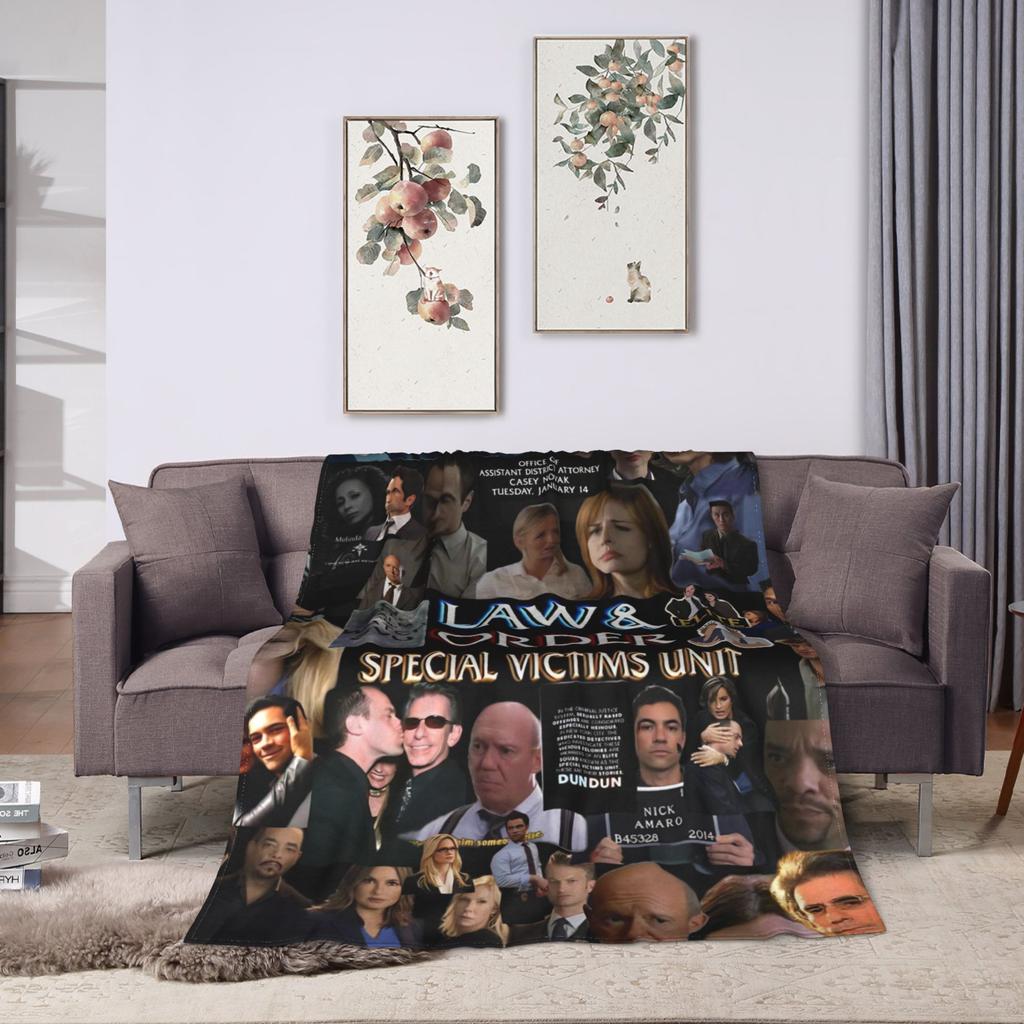 Warm Soft Blanket Camping Law Order SVU Bedding Throws  Flannel Bedspread For Outdoor Fashion Sofa Bed Cover