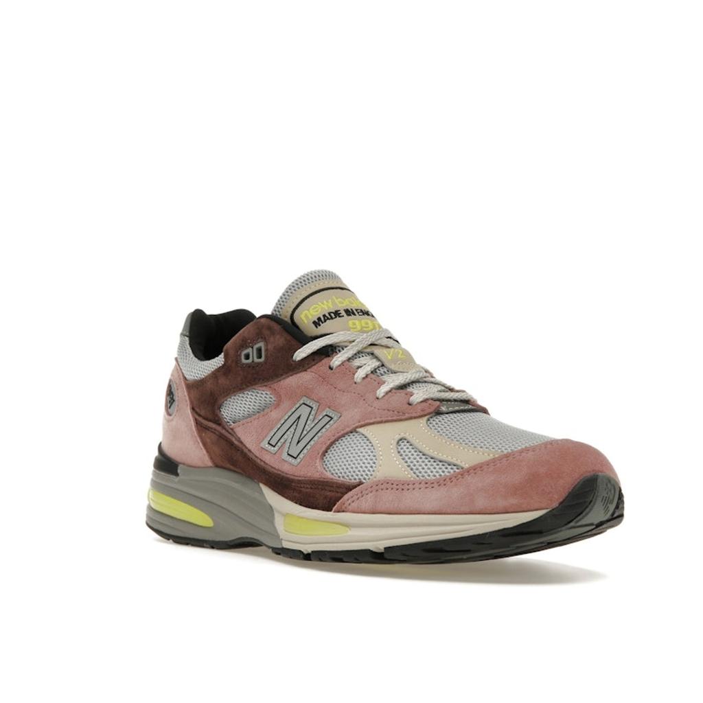 New Balance 991v2 Made in England Rosewood menn joggesko Rosa Deep-Taupe Quiet-Grey U991MG2