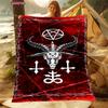6 Size Warm and Cozy Flannel Blanket, Pentacle Symbol Goat Head Blanket, Sofa Bedroom Office Leisure Nap Cover Blanket,Nice Gift