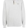 Polo Ralph Lauren Embroidered Logo Solid Color Half-Zip Pullover Sweatshirt Men sweatshirt Light-Gray 710635035-044