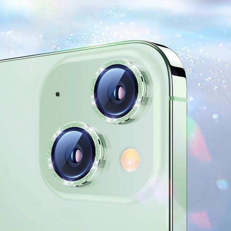 Vetro Protettivo Lente Fotocamera Diamantato di Lusso Per iPhone 16 15 14 Plus 13 12 Mini 11 Pro Max Pellicola Protettiva Lente Metallica Colorata