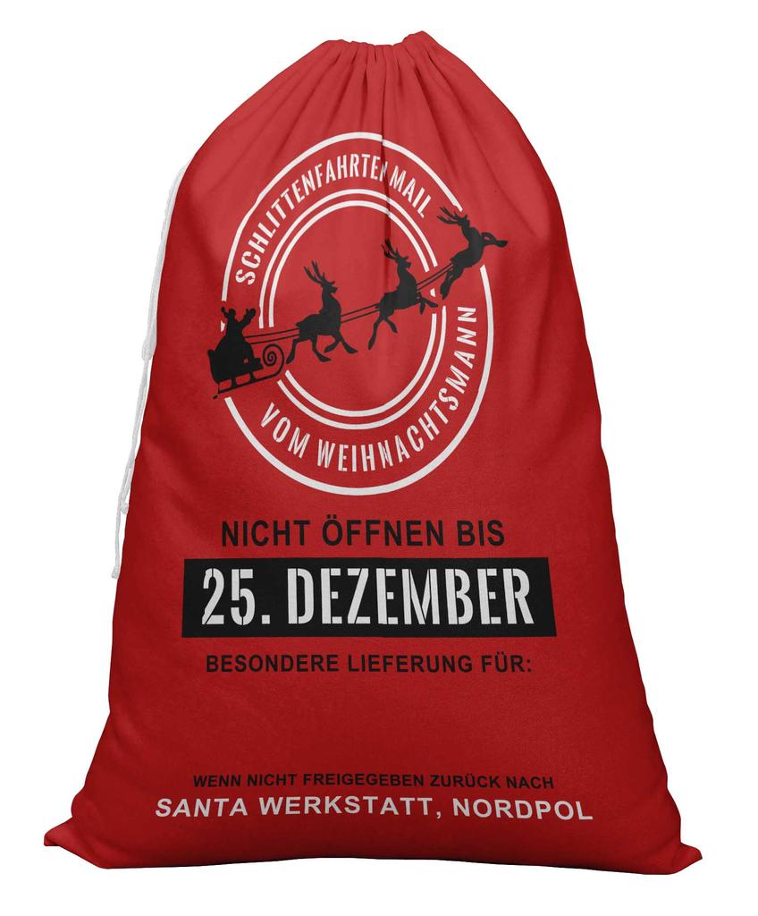 Printtoo Large Drawstring Canvas Bag Christmas Sack Bags Santa Gift Sack Custom Party Favor 2 Pcs 27x20 Inch