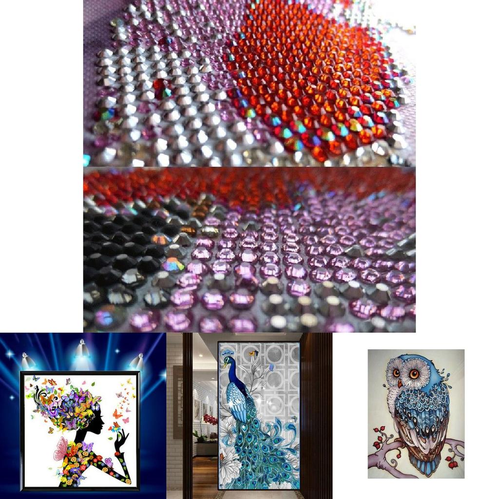 Vibrant 5d Drill Diamond Painting Craft Kits With Assorted Colors For Artistic Creations