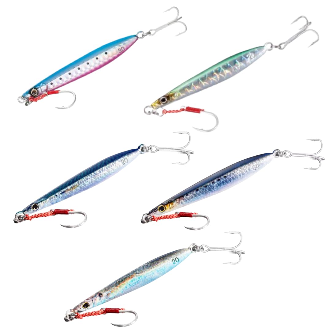 

Shimano Colt Sniper Aomono and Sardine Rocket Set Scale Shore Light Bulk Rocket Fixed Assortment Jig, Catcher, 5-Piece (Metal Jigs, Boost, Jigging,
