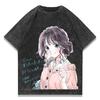 The Fragrant Flower Blooms with Dignity Anime Lover Washed T-shirt Year Round Clothing Personality Clothes