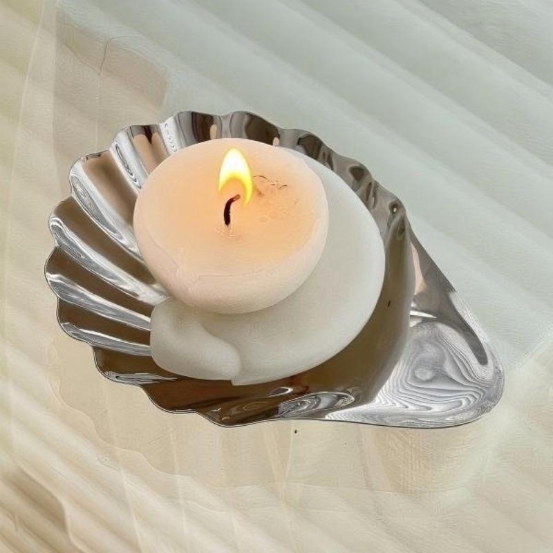 Shell Shaped Stainless Steel Serving Dish Heat Resistant Non-slip Cheese Dessert Plate for Home Kitchen Restaurant Use