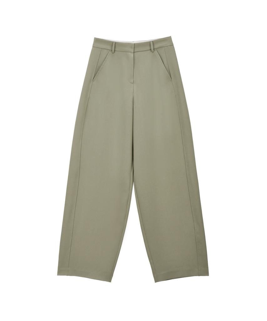 Kwinseulaebis Formal Stretch Wide-Leg Curved Slacks