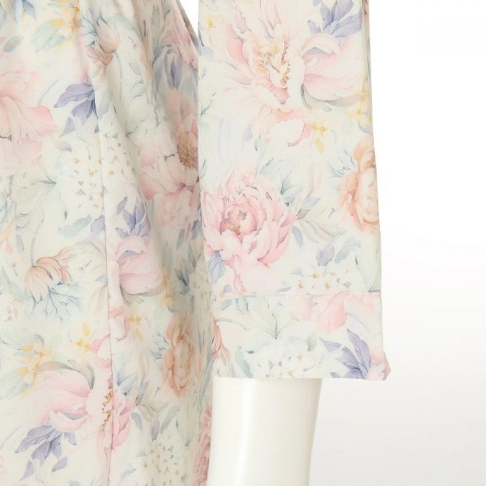 Wacoal Elegant Colorful Print Fabric Autumn Gown Item Wgnc263a