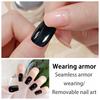 24pcs Nail Pieces Wearable Nails Ice Transparent False Nails 5ml