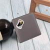 Solid Color Cup Mat PU Leather Bottle Opener Portable Coasters  Gift