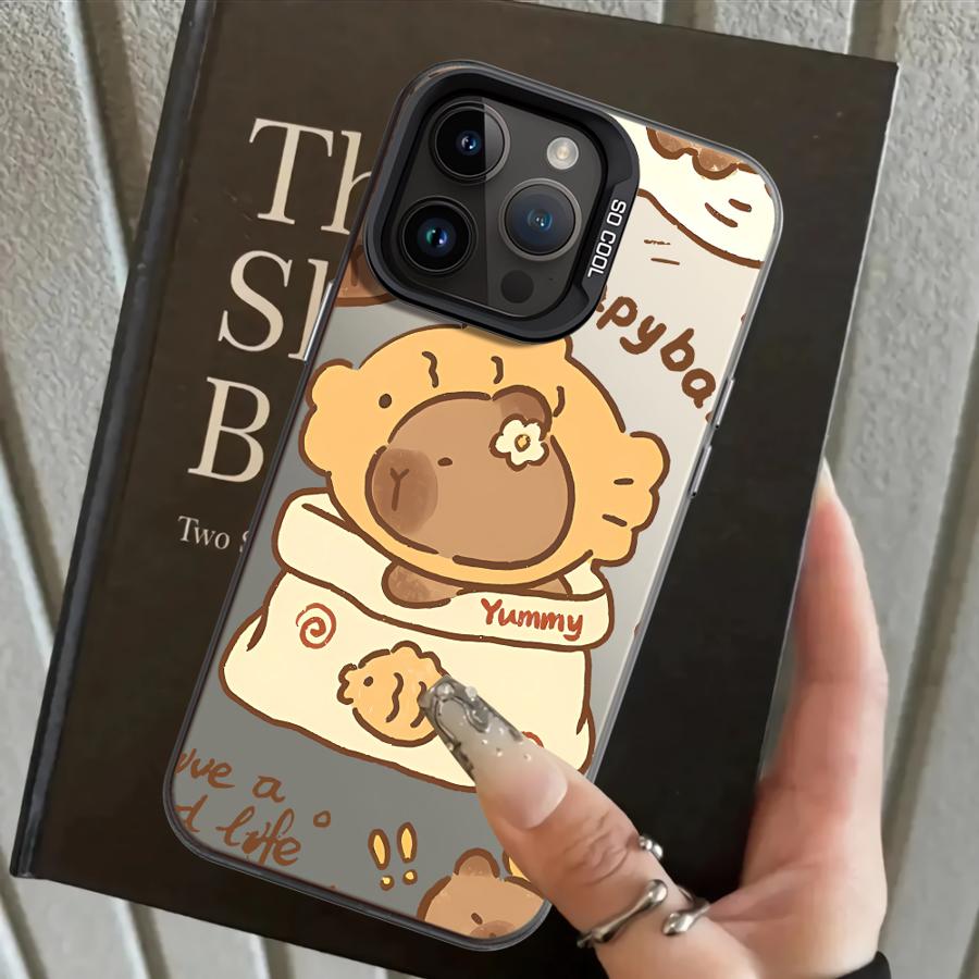 

Case for iPhone 17 Pro Max 13 Pro 16 XR XS 15 Plus 14 12 Air 11 Back Phone Cover Cute Capybara iPhone 16e