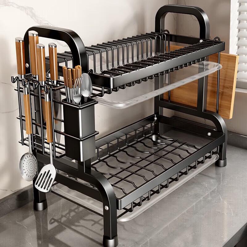 Double-Layer Countertop Dish Drying Rack